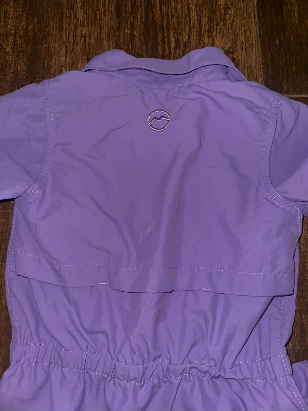 Magellan Outdoors Purple Girls' Short-Sleeve Shirt Dress